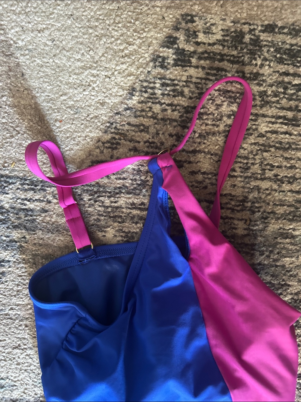 Lands' End Blue and Pink One-Piece Swimsuit - Picture 2 of 4